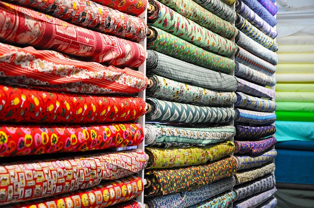 textiles i a london shop